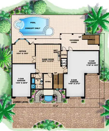 lower floor house blueprint