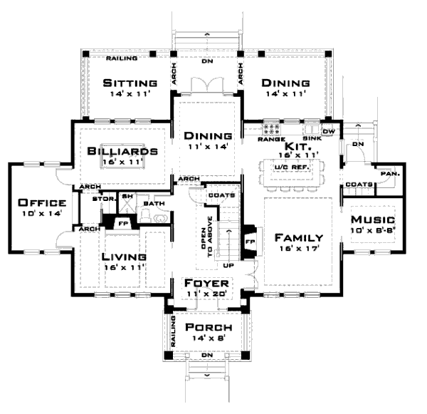 lower floor house blueprint