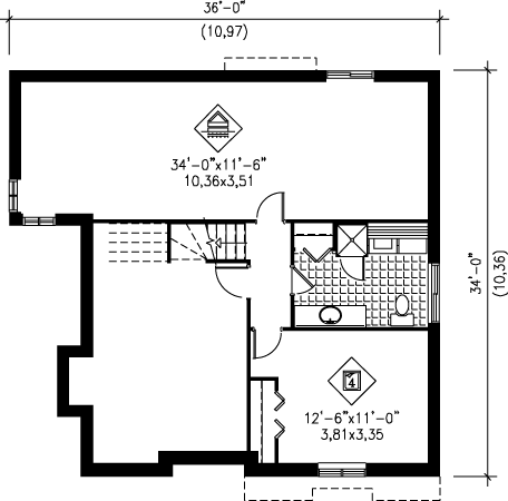 lower floor house blueprint