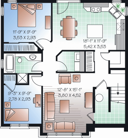 lower floor house blueprint