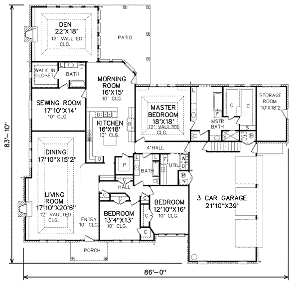 main floor house blueprint