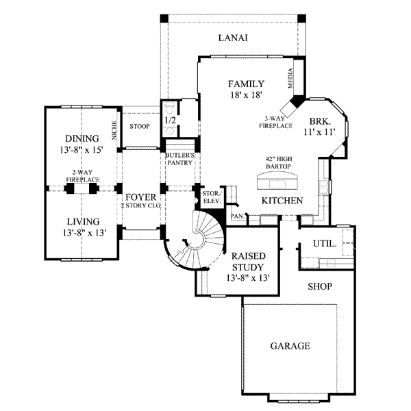main floor house blueprint