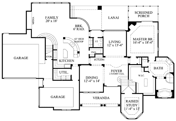 House 11611 Blueprint details floor plans