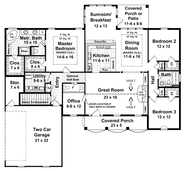 main floor house blueprint