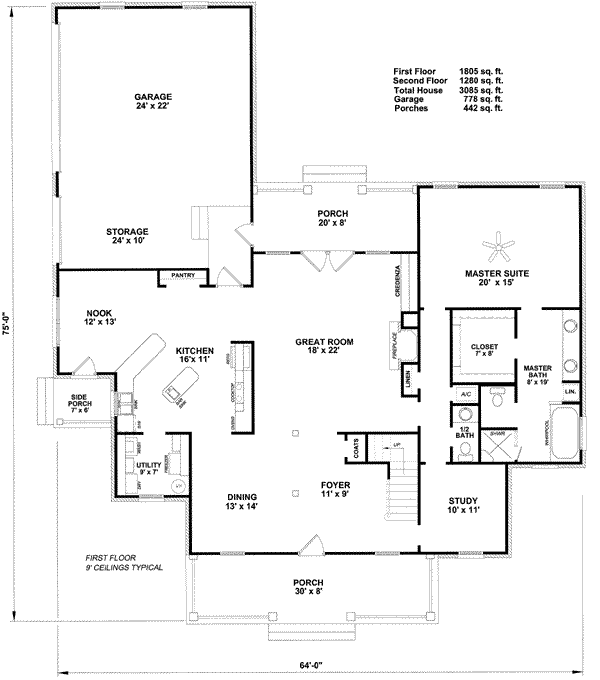 main floor house blueprint