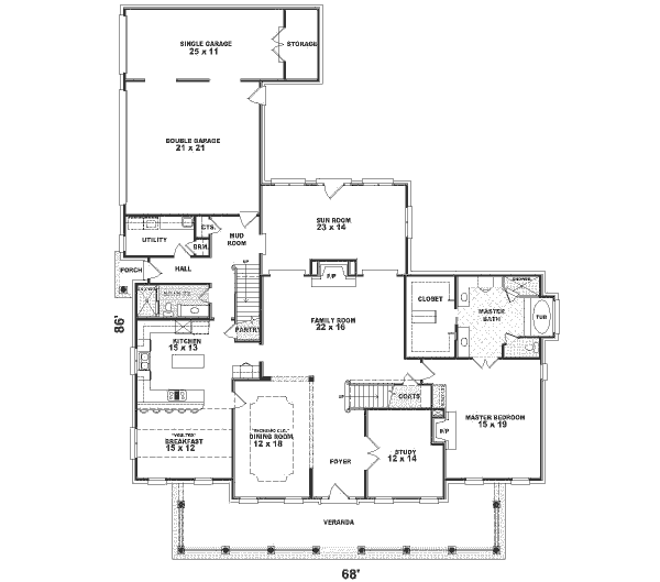 main floor house blueprint