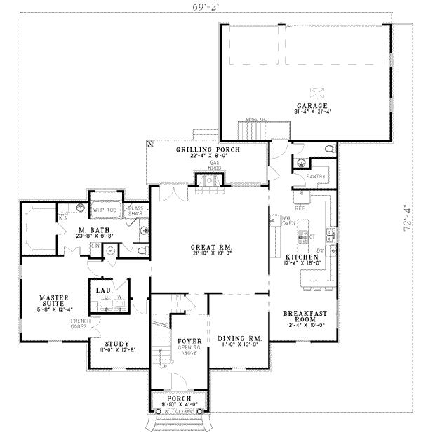 main floor house blueprint