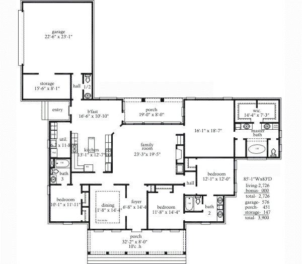 main floor house blueprint