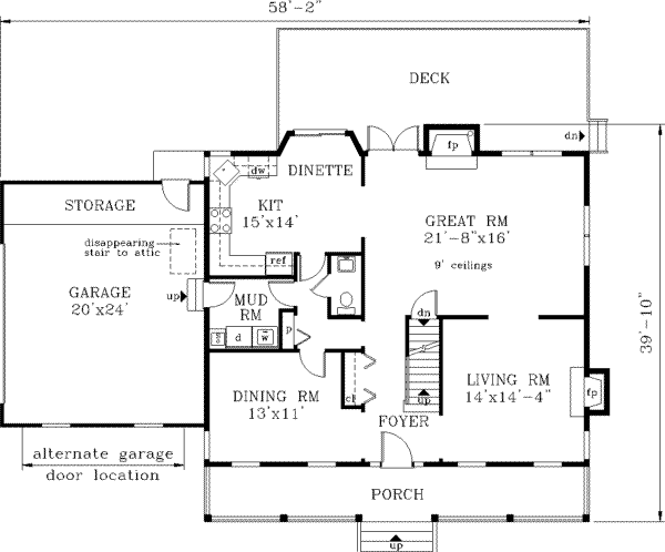 main floor house blueprint