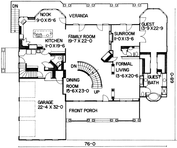 main floor house blueprint