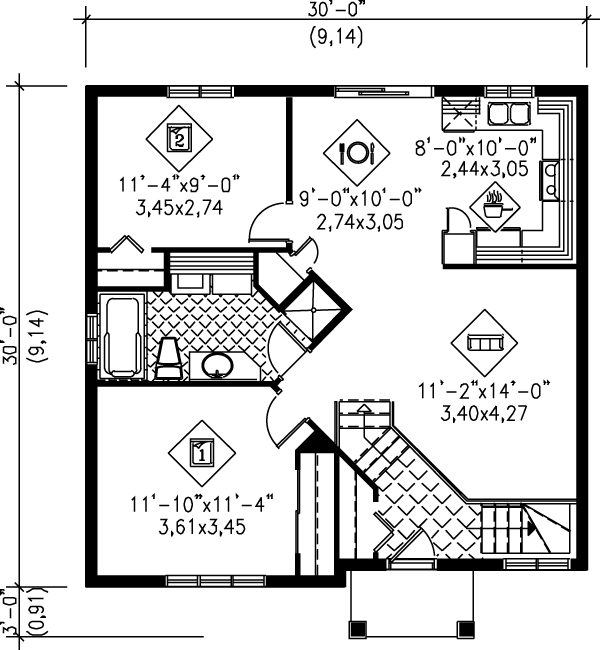 Blueprint House Sample Floor Plan