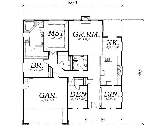 main floor house blueprint