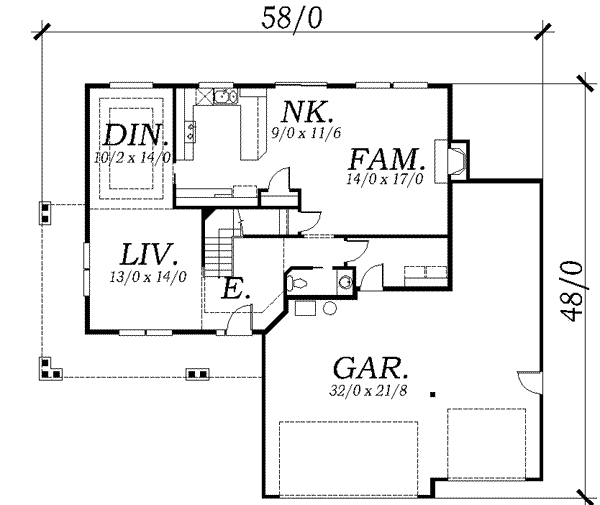 main floor house blueprint