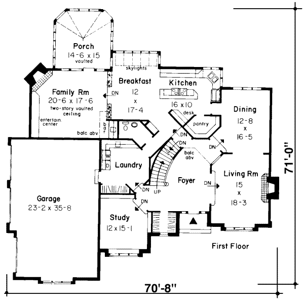 main floor house blueprint