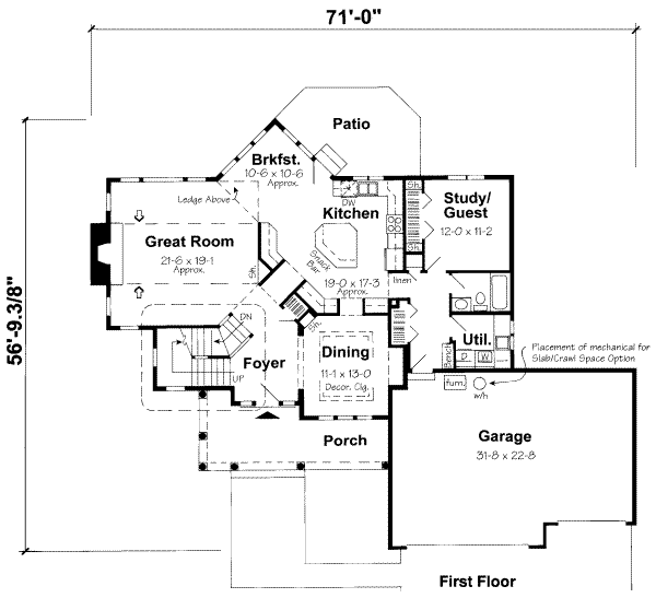 main floor house blueprint