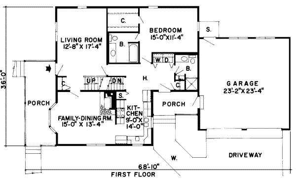 main floor house blueprint