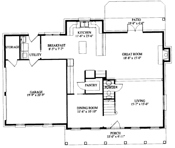 main floor house blueprint