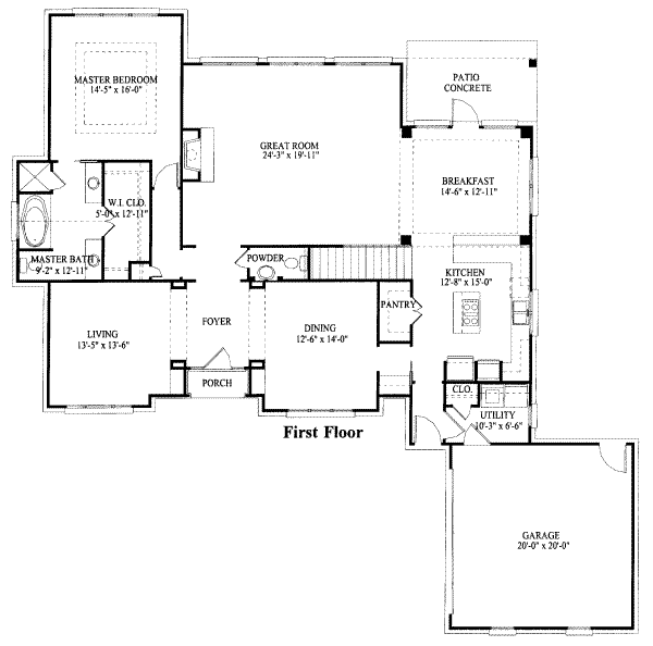 main floor house blueprint