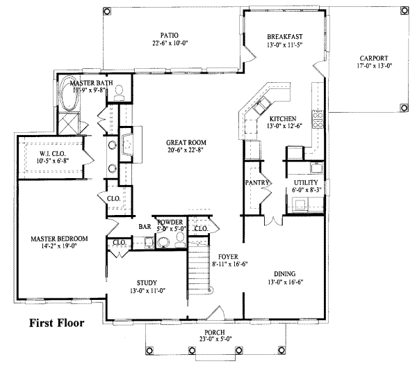 main floor house blueprint