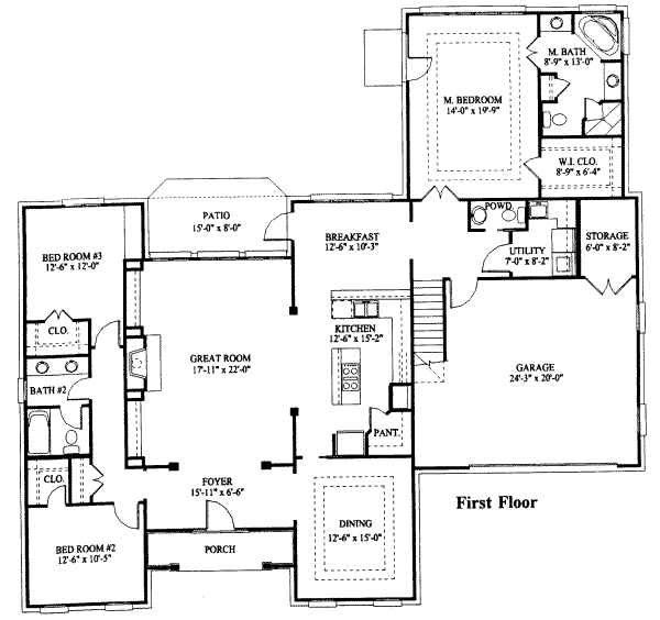 main floor house blueprint