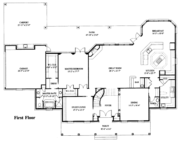 main floor house blueprint