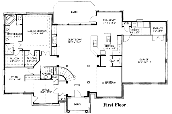 main floor house blueprint