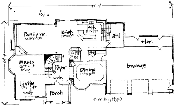 main floor house blueprint