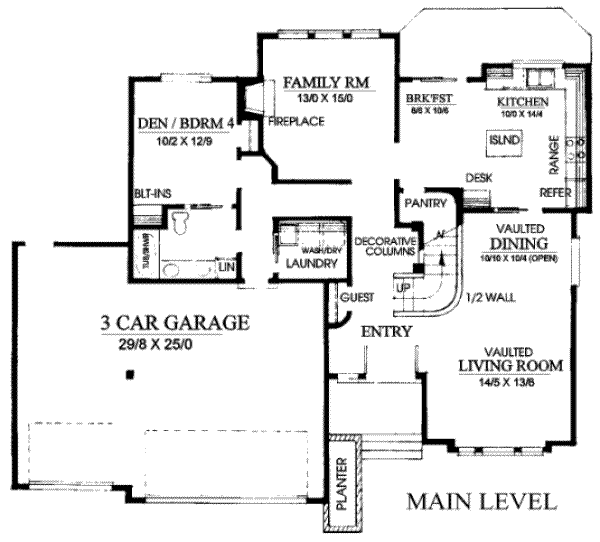 main floor house blueprint