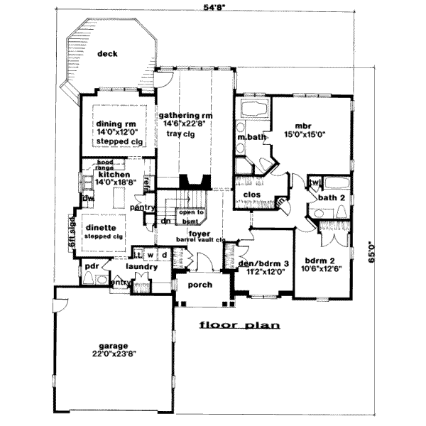 main floor house blueprint