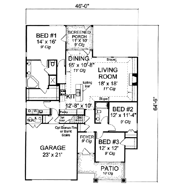 main floor house blueprint