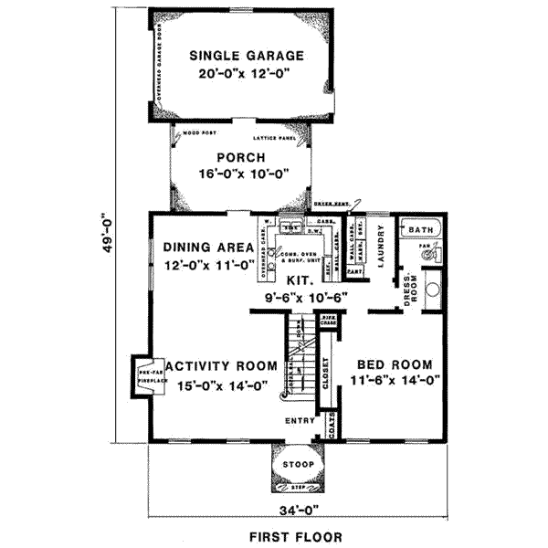 main floor house blueprint
