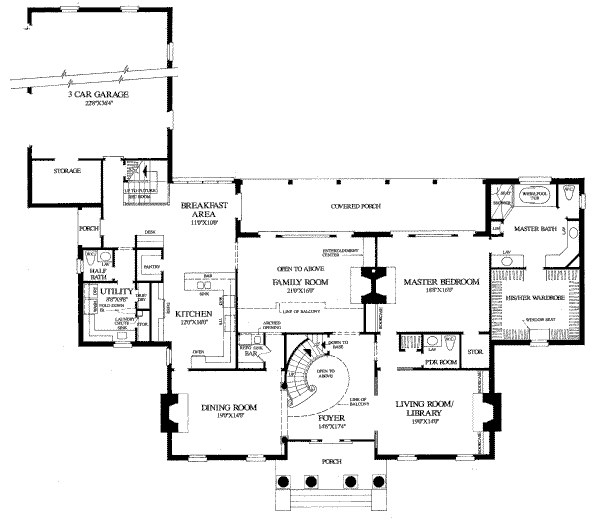 main floor house blueprint