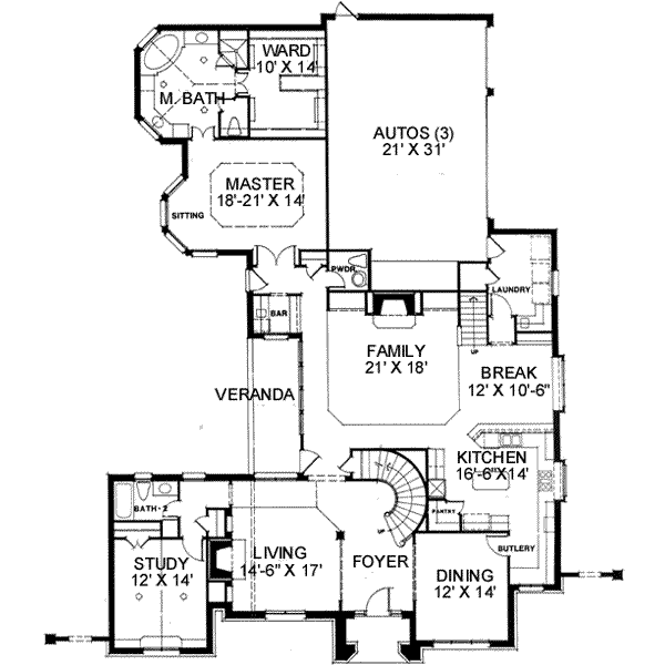 main floor house blueprint