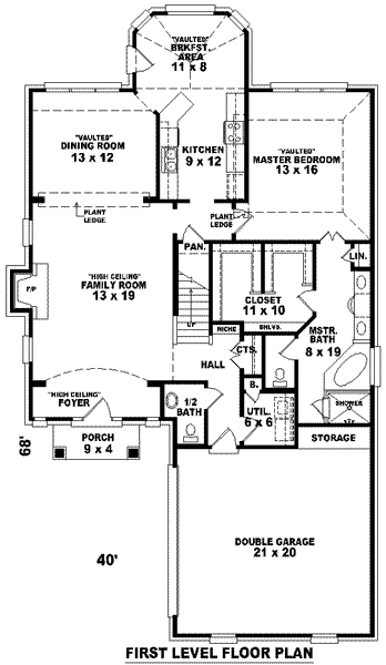 main floor house blueprint