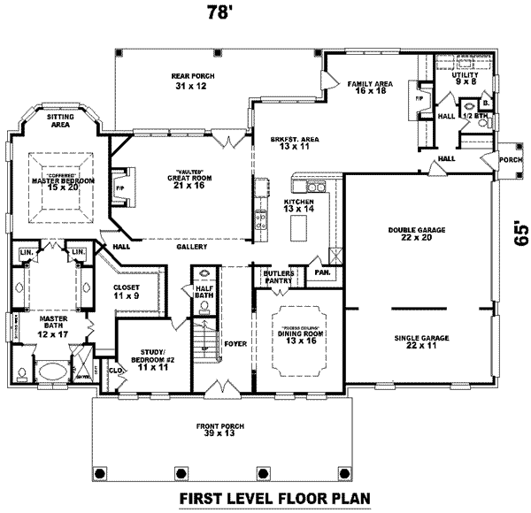 main floor house blueprint