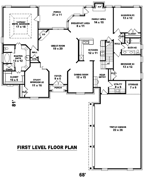 main floor house blueprint