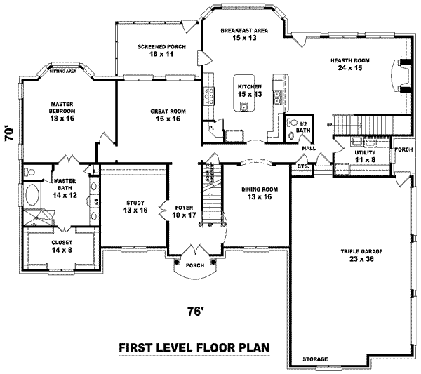 main floor house blueprint