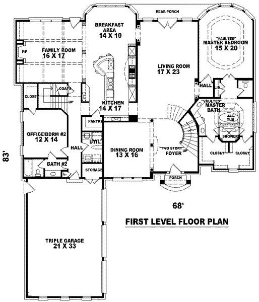 main floor house blueprint