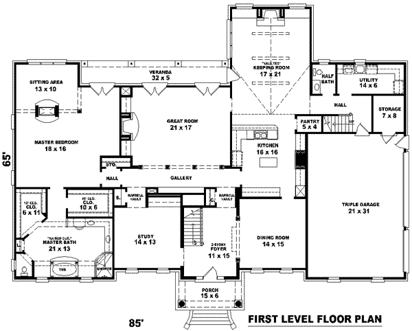 main floor house blueprint
