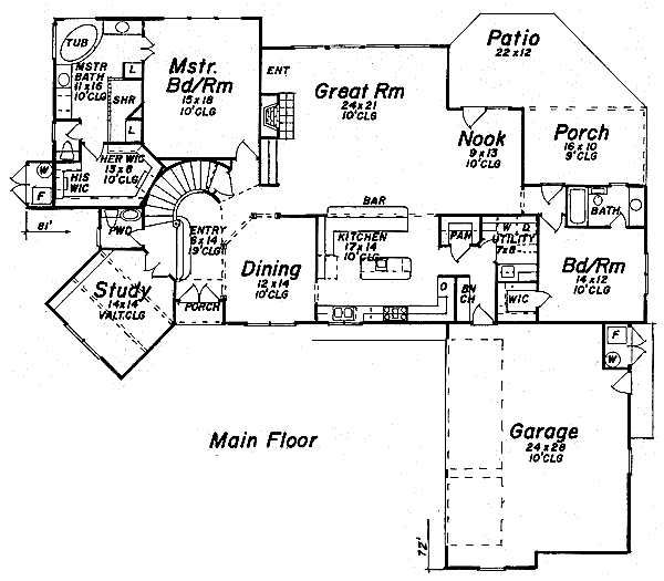 main floor house blueprint