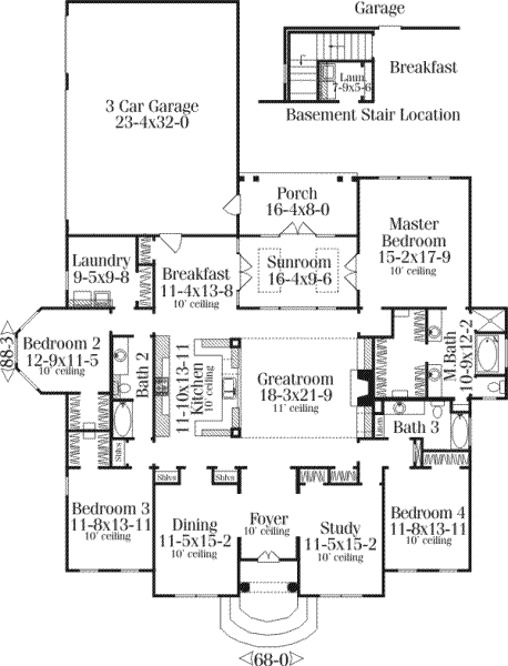 main floor house blueprint