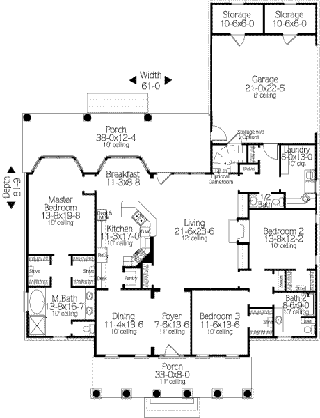 main floor house blueprint