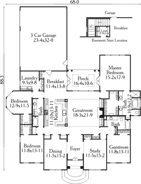 main floor house blueprint