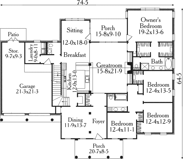 main floor house blueprint
