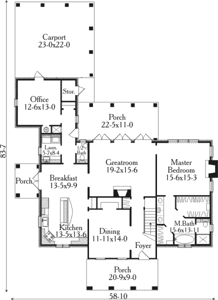 main floor house blueprint