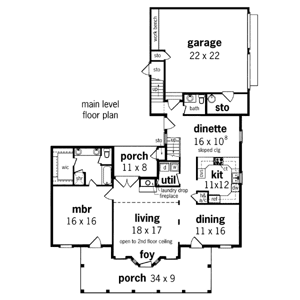 main floor house blueprint