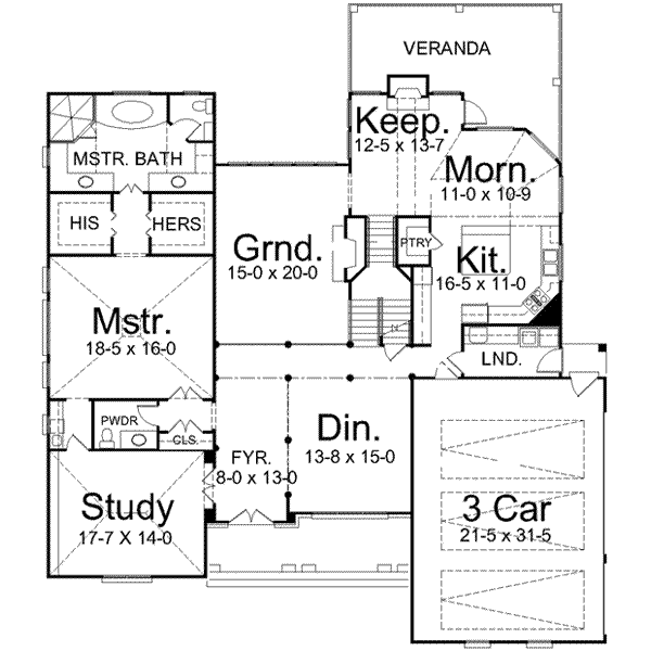 main floor house blueprint