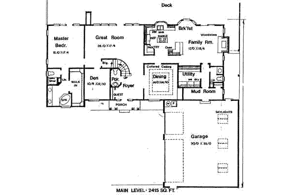 main floor house blueprint