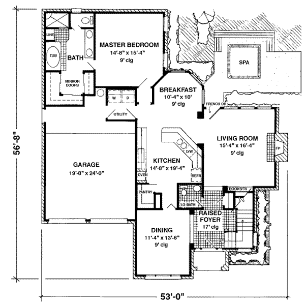 main floor house blueprint