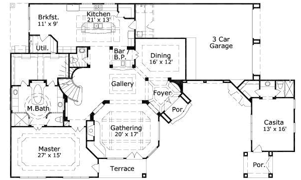 main floor house blueprint
